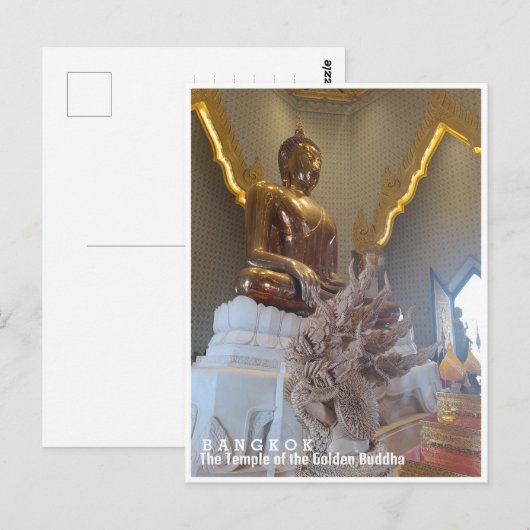 Bangkok, interior view of Wat Traimit, Thailand ポストカード (正面/裏面)