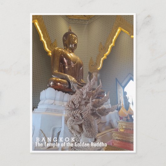 Bangkok, interior view of Wat Traimit, Thailand ポストカード (正面)