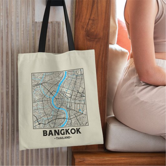 Bangkok, Thailand, City Map Tote Bag トートバッグ
