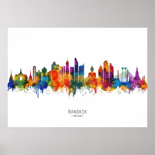Bangkok Thailand Skyline ポスター (正面)