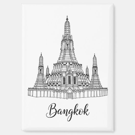 Bangkok Thailand Wat Arun  マグネット (正面)