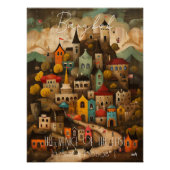 Bangkok: The Venice of the East - Whimsical Art ポスター (正面)