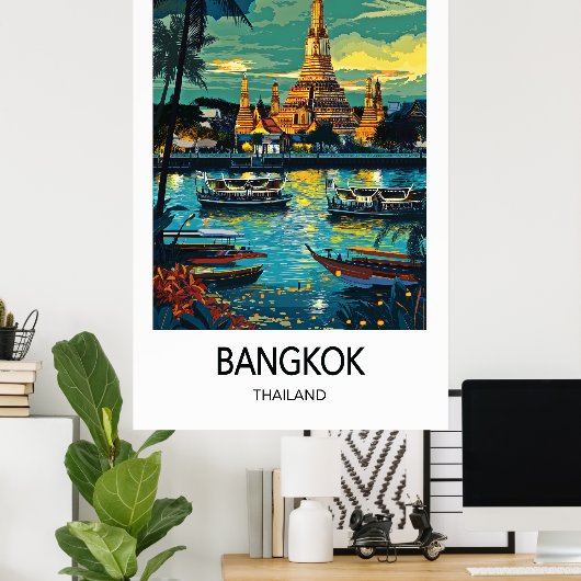 Bangkok Travel Poster ポスター (ホームオフィス)