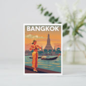 Bangkok Travel Poster ポストカード (スタンド正面)