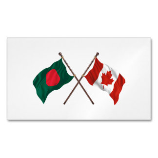 Bangladesh & Canada Flag Magnet – Cultural Pride マグネット名刺
