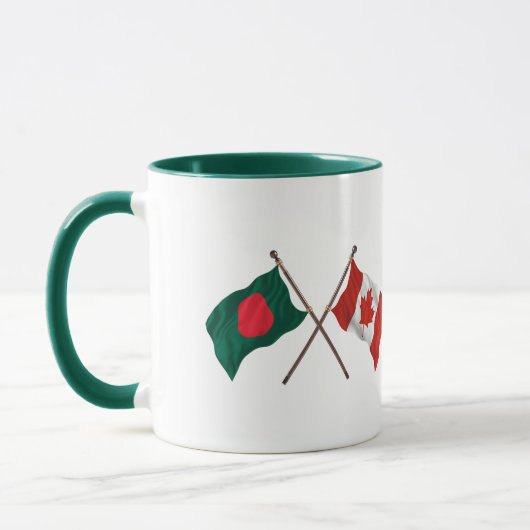Bangladesh & Canada Flag Mug – Cultural Pride Gift マグカップ (左)