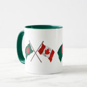 Bangladesh & Canada Flag Mug – Cultural Pride Gift マグカップ (正面左)