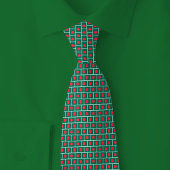 Bangladesh Flag Brick Pattern ネクタイ