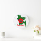 Bangladesh flag clock runde wanduhr ラウンド壁時計 (ホーム)