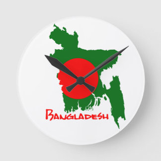 Bangladesh flag clock runde wanduhr ラウンド壁時計