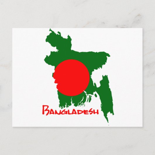 Bangladesh Map / Bangladesch Karte ポストカード (正面)