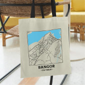 Bangor, Gwynedd City Map Tote Bag トートバッグ