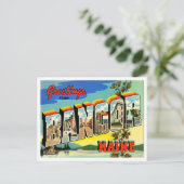 Bangor, Maine Vintage Travelからの挨拶 ポストカード (スタンド正面)