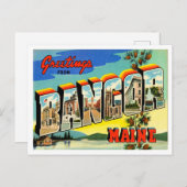 Bangor, Maine Vintage Travelからの挨拶 ポストカード (正面/裏面)