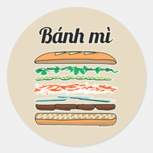 Banh Miベトナムサンドイッチフランス・パンのバゲット ラウンドシール
