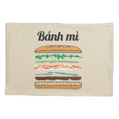 Banh Miベトナムサンドイッチフランス・パンのバゲット 枕カバー (裏面)