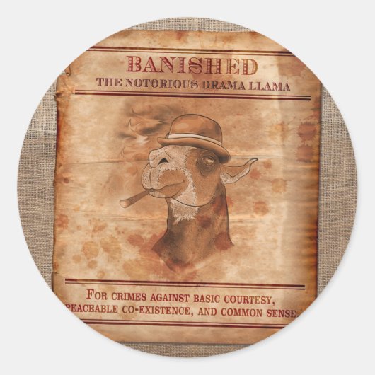 Banish Drama - 3"ステッカー ラウンドシール (正面)