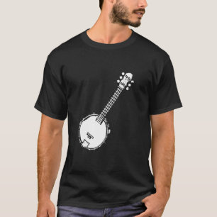 Banjoピクセルグラフィックブルーグラスアーティスト Tシャツ