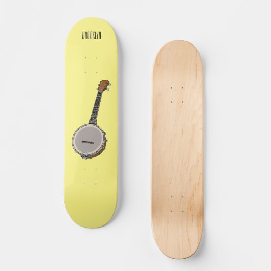 Banjo漫画イラストレーション スケートボード (正面)