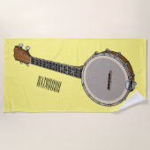 Banjo漫画イラストレーション ビーチタオル (正面)