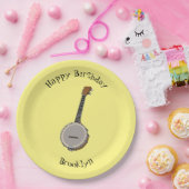 Banjo漫画イラストレーション ペーパープレート (パーティー)