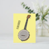 Banjo漫画イラストレーション ポストカード (スタンド正面)