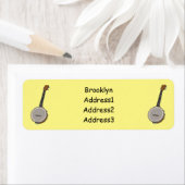 Banjo漫画イラストレーション ラベル (インサイチュ)