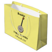 Banjo漫画イラストレーション ラージペーパーバッグ (裏面アングル)