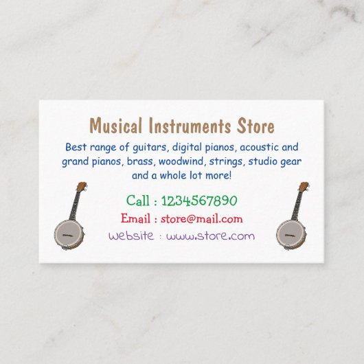 Banjo漫画イラストレーション 名刺 (正面)