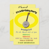 Banjo漫画イラストレーション 招待状 (正面/裏面)