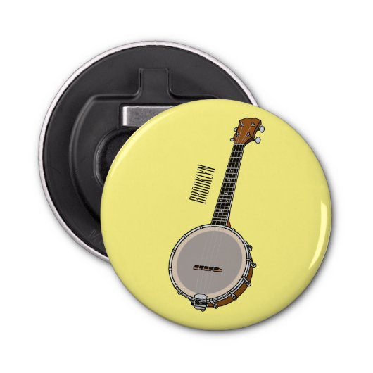 Banjo漫画イラストレーション 栓抜き (正面)