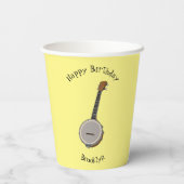 Banjo漫画イラストレーション 紙コップ (裏面)