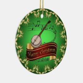 Banjo ~ミュージカルスクロール~メリークリスマス~ * ~ セラミックオーナメント (右)