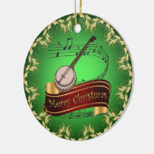 Banjo ~ミュージカルスクロール~メリークリスマス~ * ~ セラミックオーナメント (左)
