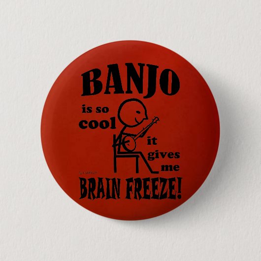Banjo、脳凍結 缶バッジ (正面)