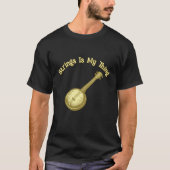 Banjo Bluegrass Folk Music Strings Tシャツ (正面)