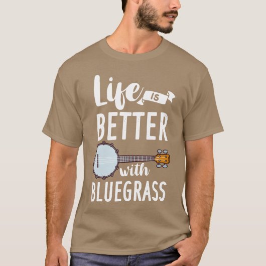 Banjo Bluegrass Gift Music Guitar friends Tシャツ (正面)