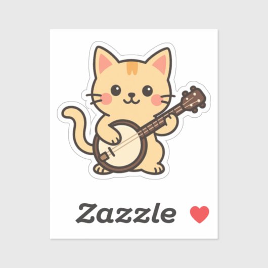 Banjo Cat Country Vibe シール (シート)