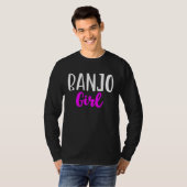 Banjo Girl Player Women Cute Banjoist Tシャツ (正面フル)