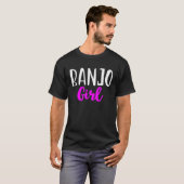 Banjo Girl Player Women Cute Banjoist Tシャツ (正面フル)