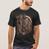 Banjo music instrument Graphic steampunk Tシャツ (正面)