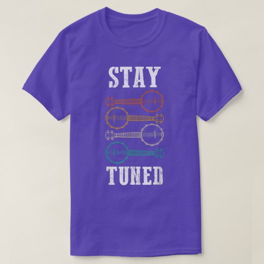 Banjo Player  Bluegrass Folk Music  Retro Stay Tun Tシャツ (デザイン正面)