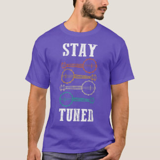 Banjo Player  Bluegrass Folk Music  Retro Stay Tun Tシャツ