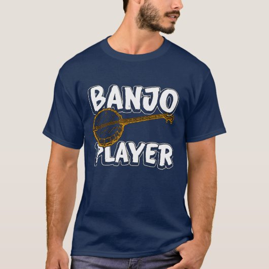 Banjo Player Musical Instrument Loves Folk Music r Tシャツ (正面)