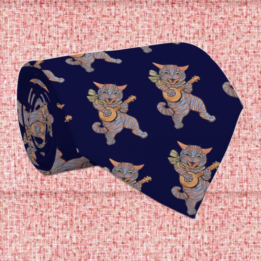 Banjo Playing Cat ネクタイ