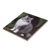 Banjo the Persian:ふわふわの灰色と白の喜び タイル (側面)