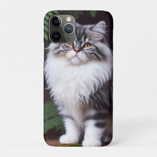 Banjo the Persian：ふわふわの灰色と白の喜び Case-Mate iPhoneケース (裏)