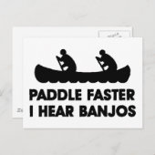 Banjo'sの音が聞こえるより速くパドル ポストカード (正面/裏面)