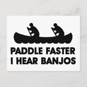 Banjo'sの音が聞こえるより速くパドル ポストカード