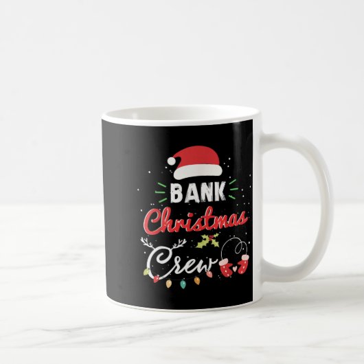 Bank Christmas Crew Funny Banker Matching  コーヒーマグカップ (右)